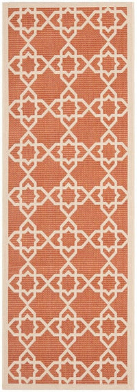 Safavieh Courtyard Cy6032-241 Terracotta / Beige Geometric Area Rug