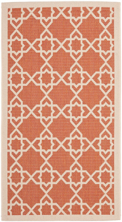 Safavieh Courtyard Cy6032-241 Terracotta / Beige Geometric Area Rug