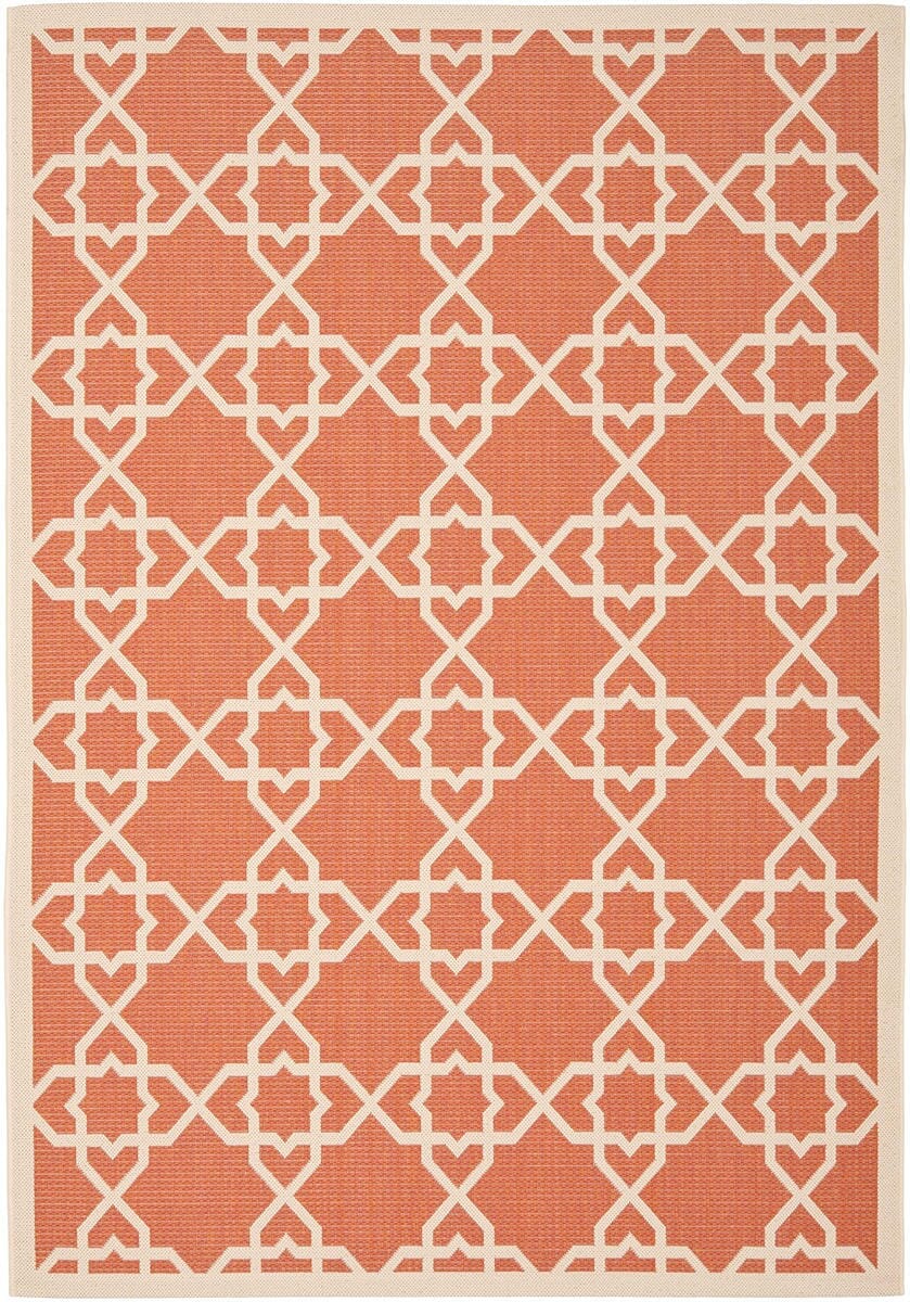 Safavieh Courtyard Cy6032-241 Terracotta / Beige Geometric Area Rug