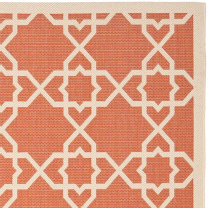 Safavieh Courtyard Cy6032-241 Terracotta / Beige Geometric Area Rug