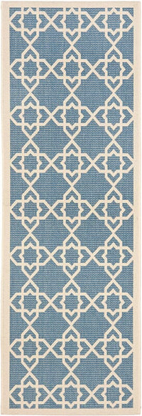 Safavieh Courtyard Cy6032-243 Blue / Beige Geometric Area Rug