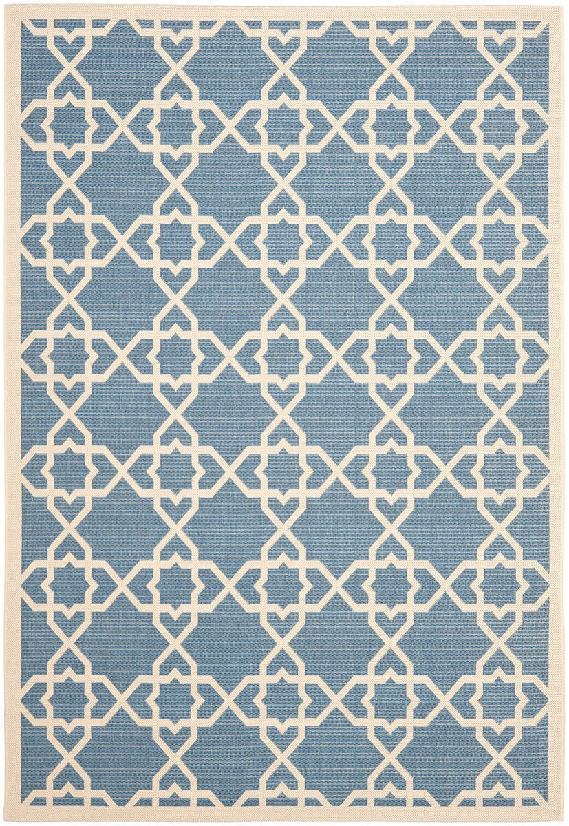 Safavieh Courtyard Cy6032-243 Blue / Beige Geometric Area Rug