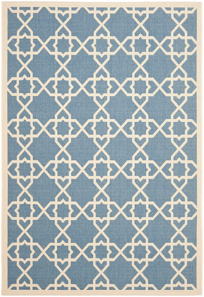 Safavieh Courtyard Cy6032-243 Blue / Beige Geometric Area Rug