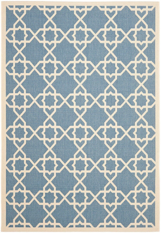 Safavieh Courtyard Cy6032-243 Blue / Beige Geometric Area Rug