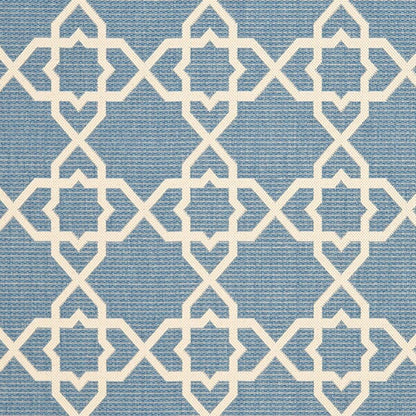 Safavieh Courtyard Cy6032-243 Blue / Beige Geometric Area Rug