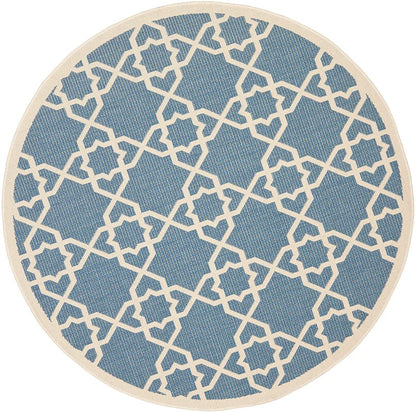 Safavieh Courtyard Cy6032-243 Blue / Beige Geometric Area Rug