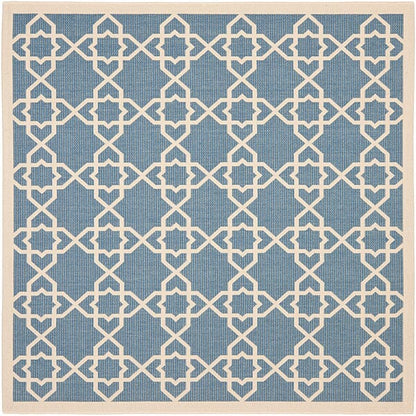 Safavieh Courtyard Cy6032-243 Blue / Beige Geometric Area Rug