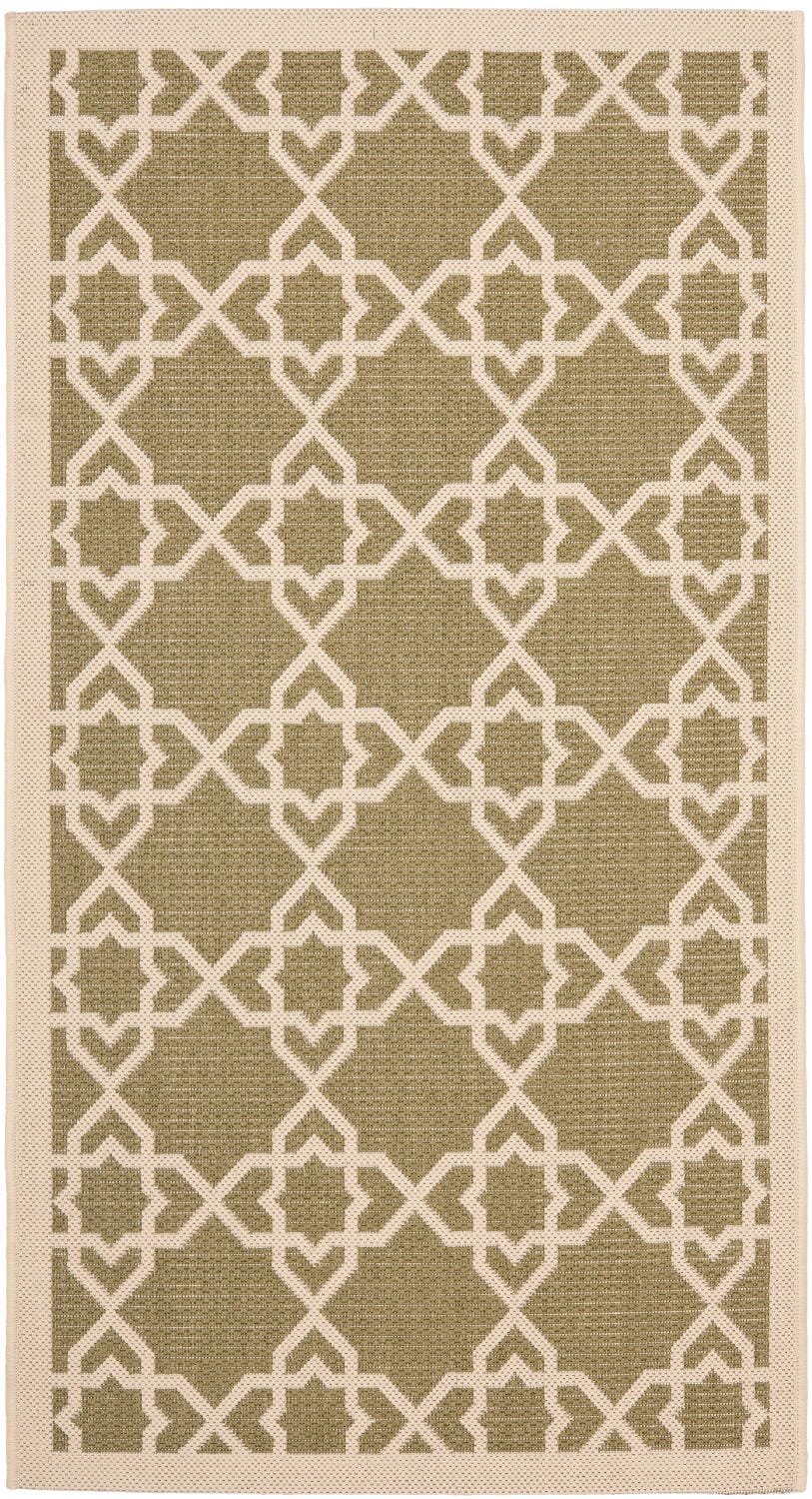 Safavieh Courtyard Cy6032-244 Green / Beige Geometric Area Rug