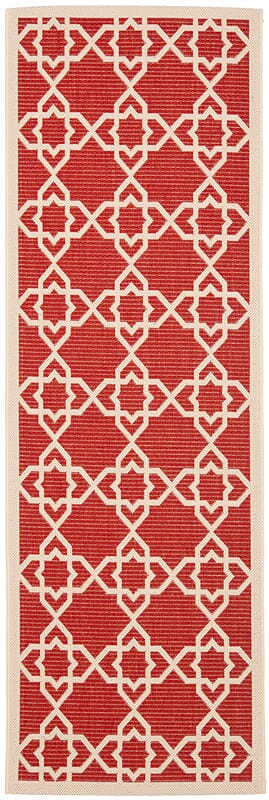 Safavieh Courtyard Cy6032-248 Red / Beige Geometric Area Rug