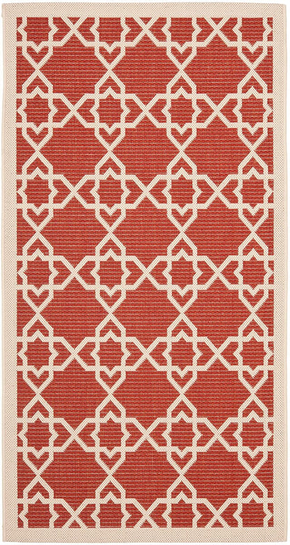 Safavieh Courtyard Cy6032-248 Red / Beige Geometric Area Rug