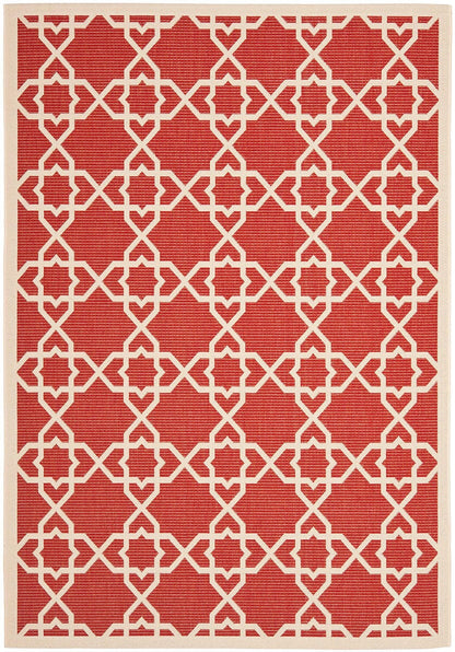 Safavieh Courtyard Cy6032-248 Red / Beige Geometric Area Rug