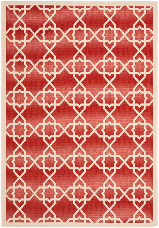 Safavieh Courtyard Cy6032-248 Red / Beige Geometric Area Rug