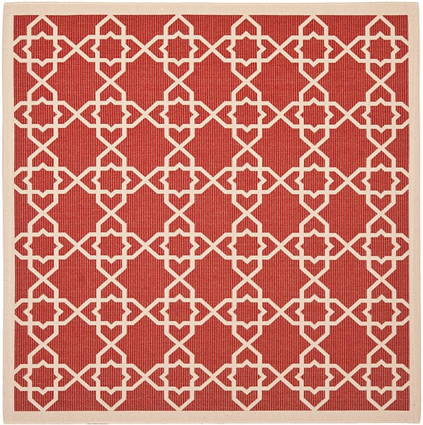 Safavieh Courtyard Cy6032-248 Red / Beige Geometric Area Rug