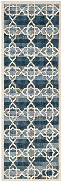 Safavieh Courtyard Cy6032-268 Navy / Beige Geometric Area Rug