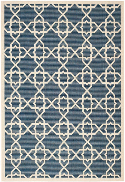 Safavieh Courtyard Cy6032-268 Navy / Beige Geometric Area Rug