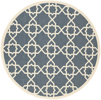 Safavieh Courtyard Cy6032-268 Navy / Beige Geometric Area Rug