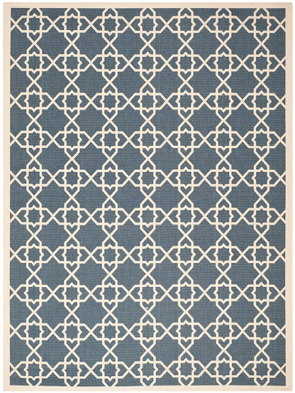 Safavieh Courtyard Cy6032-268 Navy / Beige Geometric Area Rug