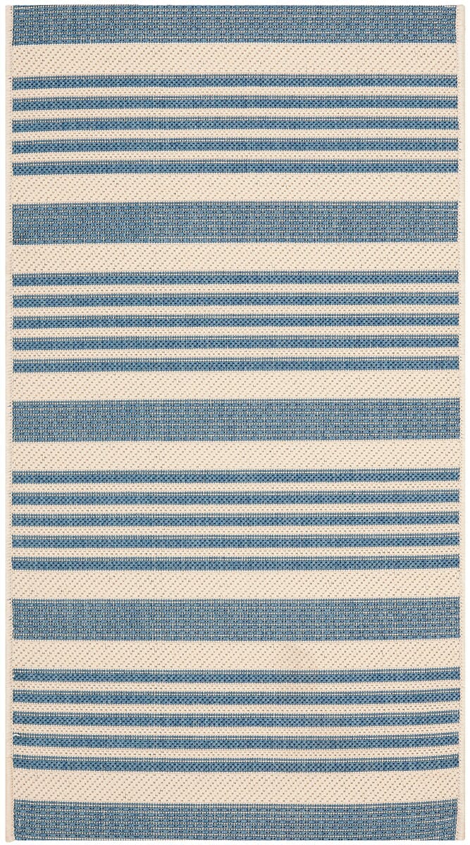 Safavieh Courtyard Cy6062-233 Beige / Blue Striped Area Rug