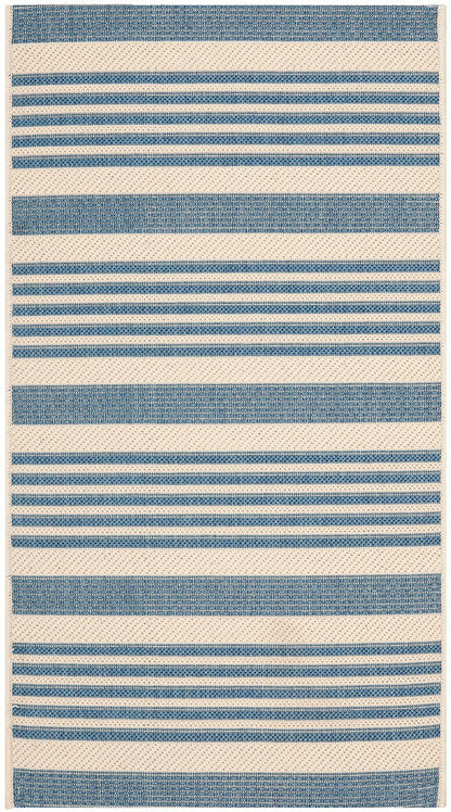 Safavieh Courtyard Cy6062-233 Beige / Blue Striped Area Rug