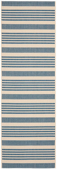 Safavieh Courtyard Cy6062-233 Beige / Blue Striped Area Rug