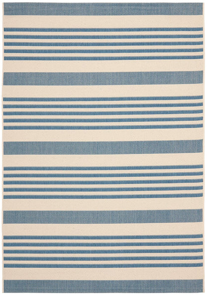 Safavieh Courtyard Cy6062-233 Beige / Blue Striped Area Rug