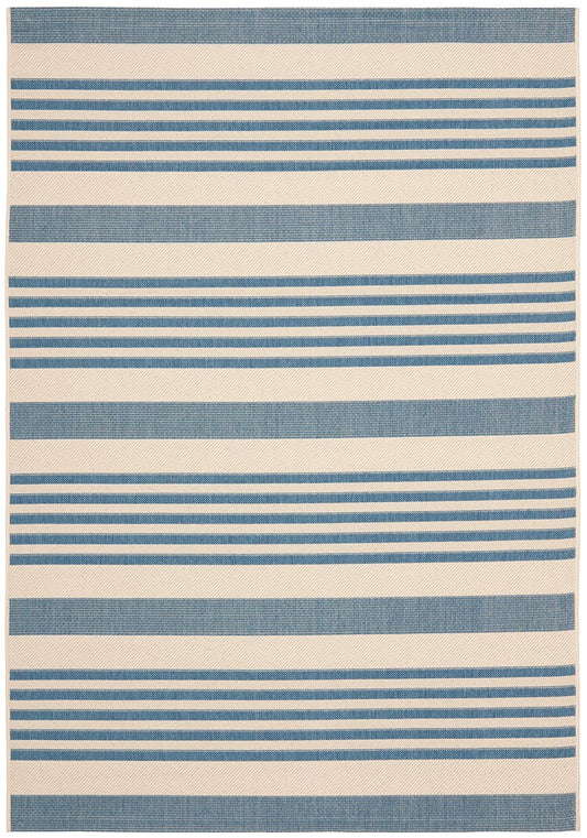 Safavieh Courtyard Cy6062-233 Beige / Blue Striped Area Rug