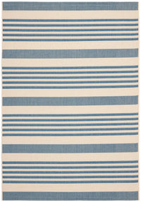 Safavieh Courtyard Cy6062-233 Beige / Blue Striped Area Rug