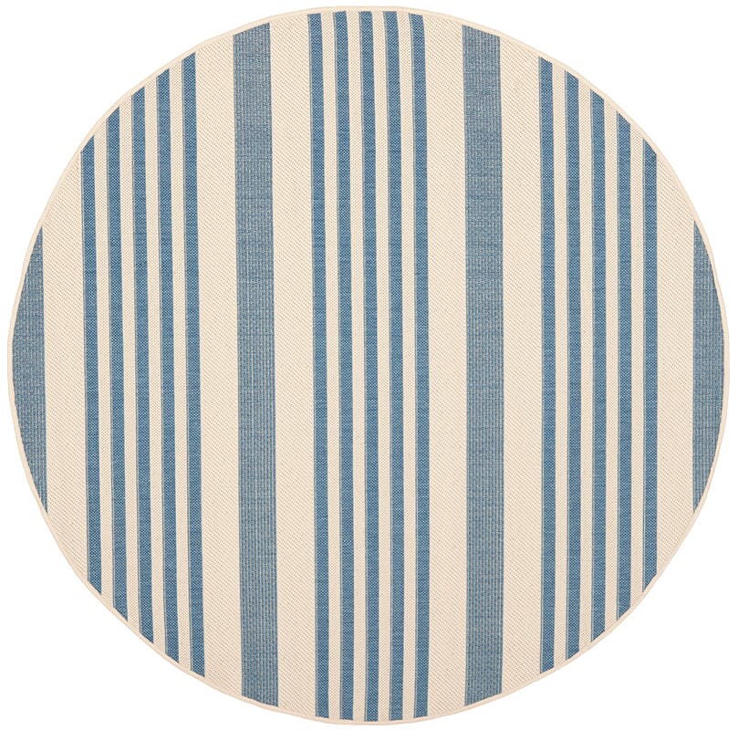 Safavieh Courtyard Cy6062-233 Beige / Blue Striped Area Rug