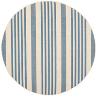 Safavieh Courtyard Cy6062-233 Beige / Blue Striped Area Rug