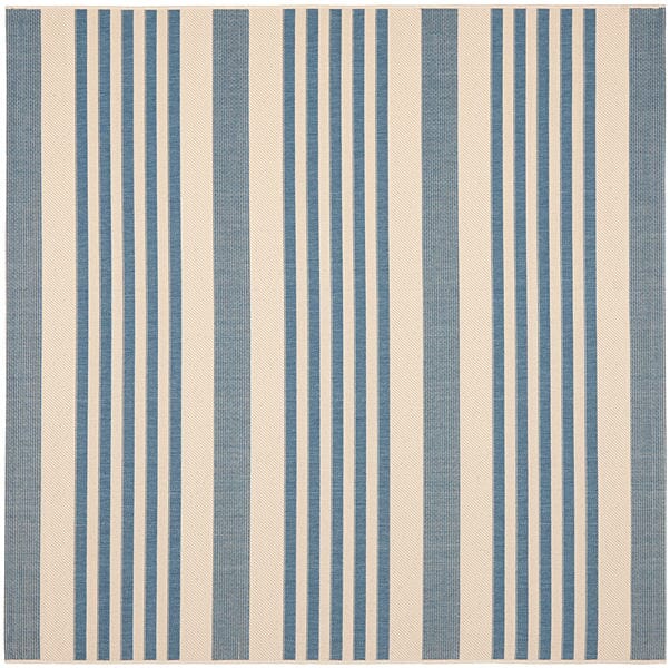 Safavieh Courtyard Cy6062-233 Beige / Blue Striped Area Rug