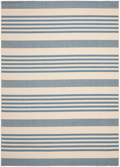 Safavieh Courtyard Cy6062-233 Beige / Blue Striped Area Rug