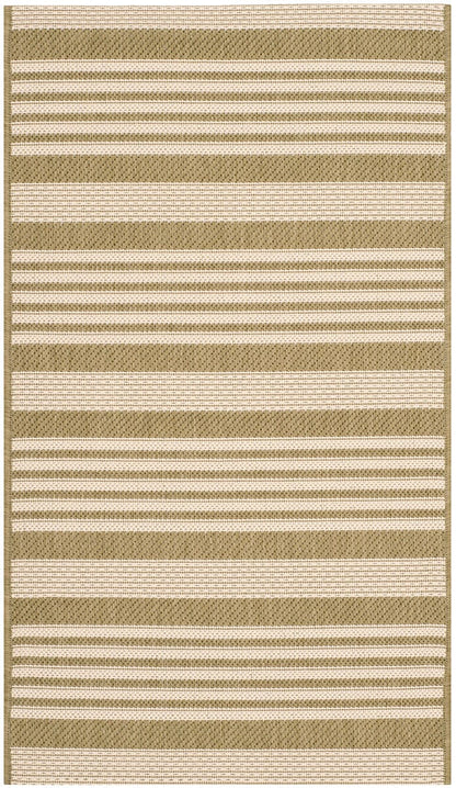 Safavieh Courtyard Cy6062-244 Green / Beige Striped Area Rug