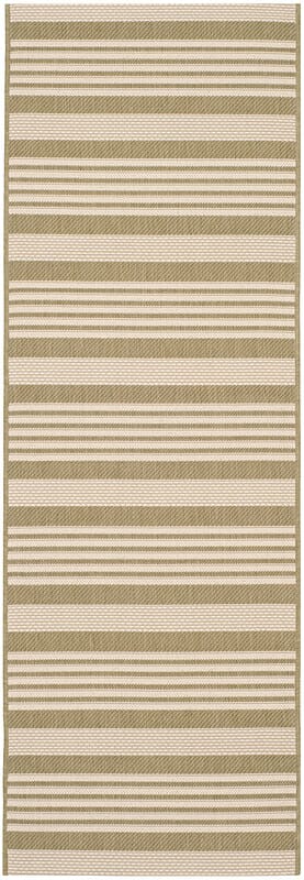 Safavieh Courtyard Cy6062-244 Green / Beige Striped Area Rug