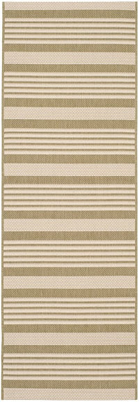 Safavieh Courtyard Cy6062-244 Green / Beige Striped Area Rug