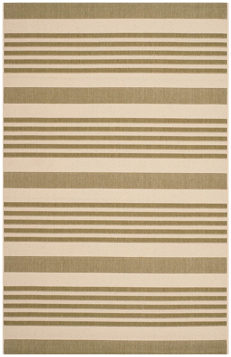 Safavieh Courtyard Cy6062-244 Green / Beige Striped Area Rug