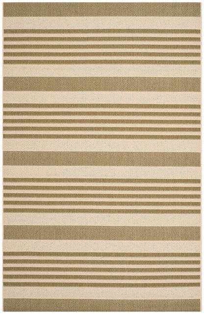 Safavieh Courtyard Cy6062-244 Green / Beige Striped Area Rug