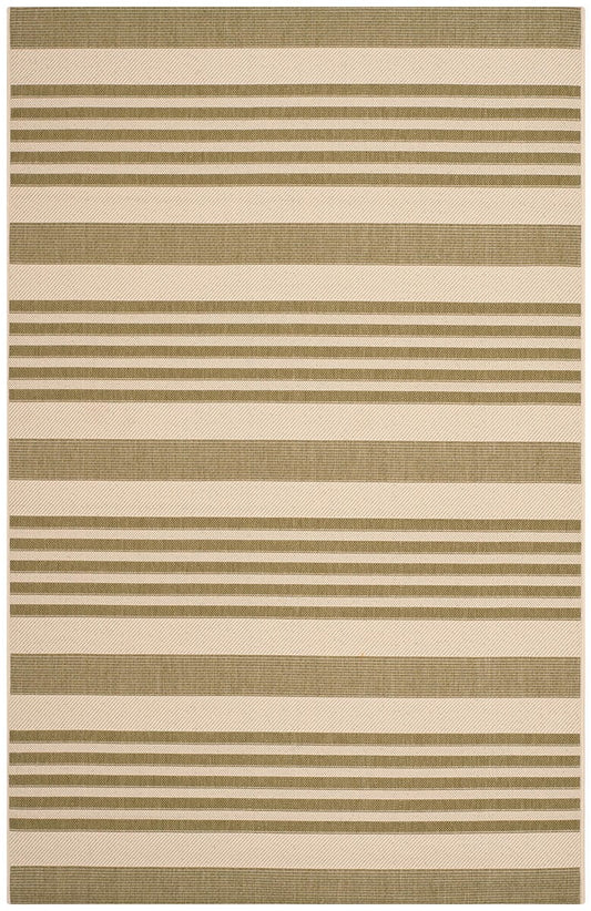 Safavieh Courtyard Cy6062-244 Green / Beige Striped Area Rug