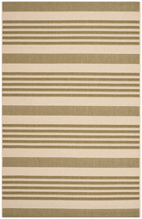 Safavieh Courtyard Cy6062-244 Green / Beige Striped Area Rug