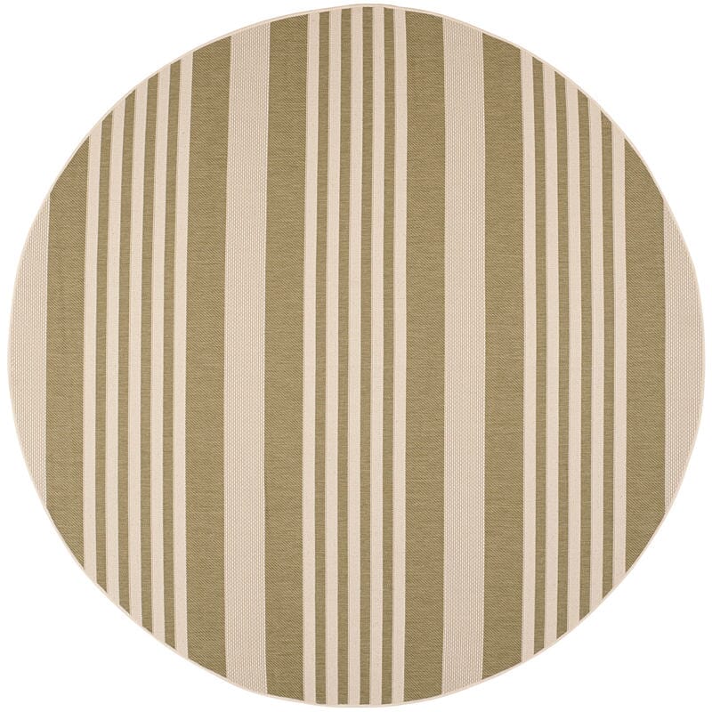 Safavieh Courtyard Cy6062-244 Green / Beige Striped Area Rug