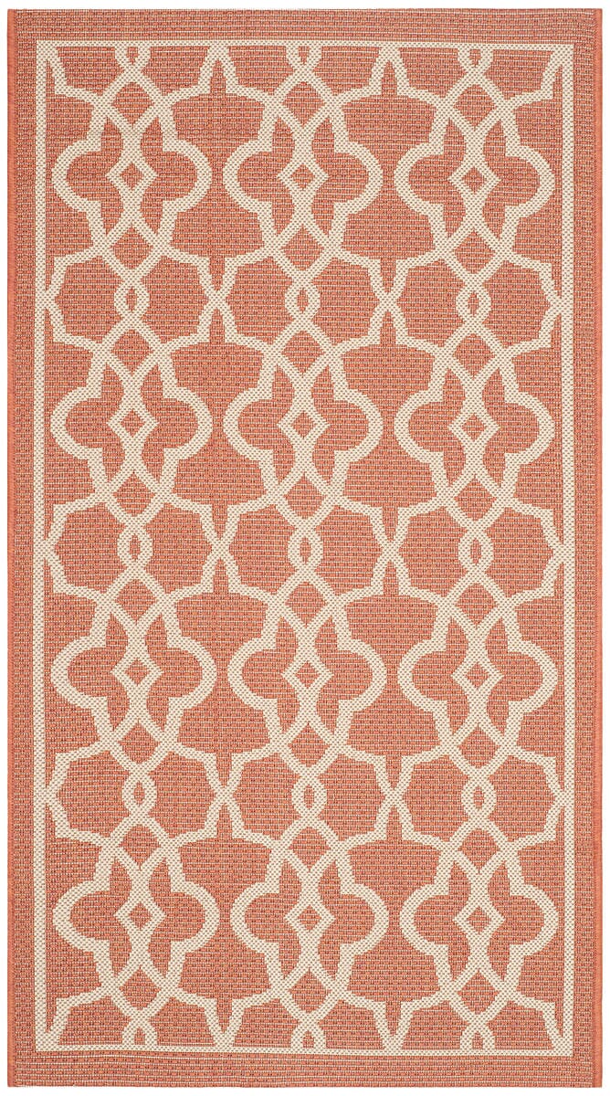 Safavieh Courtyard Cy6071-241 Terracotta / Beige Geometric Area Rug