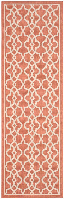 Safavieh Courtyard Cy6071-241 Terracotta / Beige Geometric Area Rug