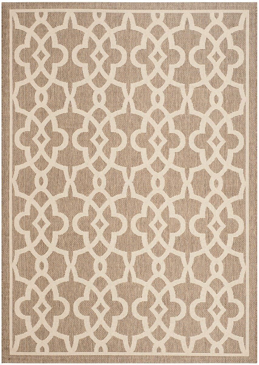 Safavieh Courtyard Cy6071-242 Mocha / Beige Geometric Area Rug