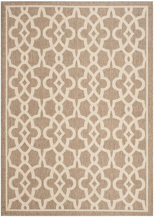 Safavieh Courtyard Cy6071-242 Mocha / Beige Geometric Area Rug