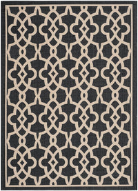 Safavieh Courtyard Cy6071-266 Black / Beige Geometric Area Rug