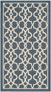 Safavieh Courtyard Cy6071-268 Navy / Beige Geometric Area Rug