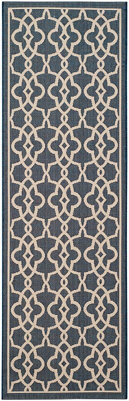 Safavieh Courtyard Cy6071-268 Navy / Beige Geometric Area Rug