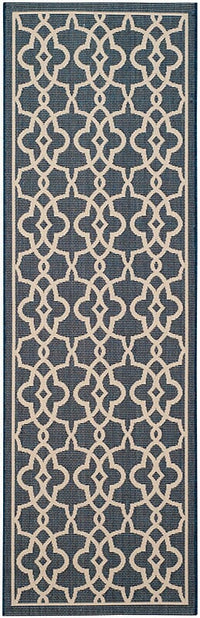 Safavieh Courtyard Cy6071-268 Navy / Beige Geometric Area Rug