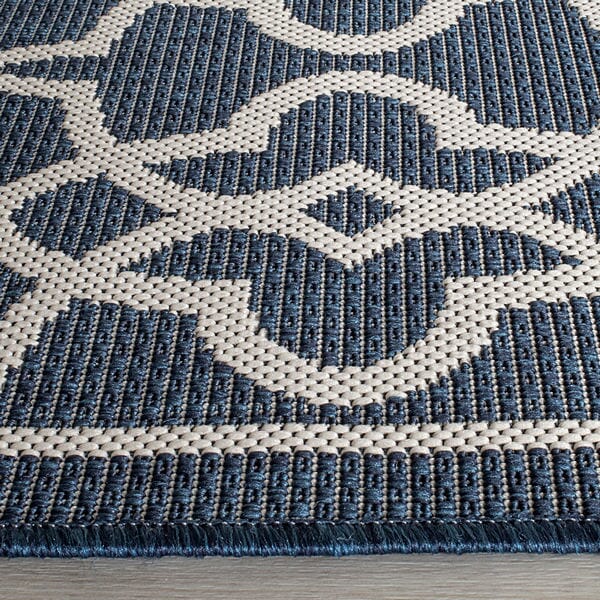 Safavieh Courtyard Cy6071-268 Navy / Beige Geometric Area Rug