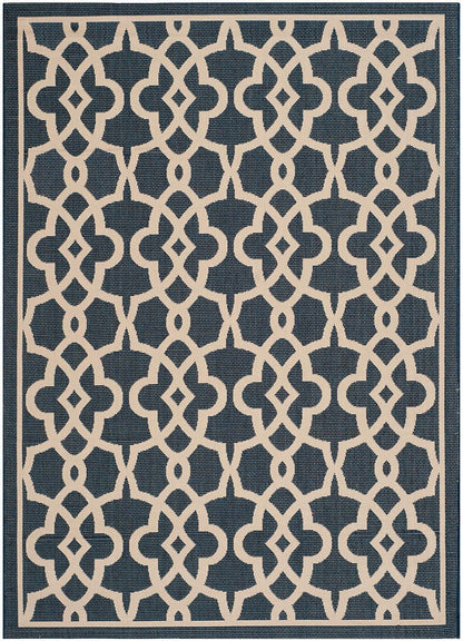 Safavieh Courtyard Cy6071-268 Navy / Beige Geometric Area Rug