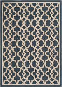 Safavieh Courtyard Cy6071-268 Navy / Beige Geometric Area Rug